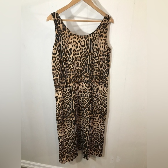 Joe Fresh Leopard Print Loose Fitting Sundress with Pockets Large - Picture 1 of 4